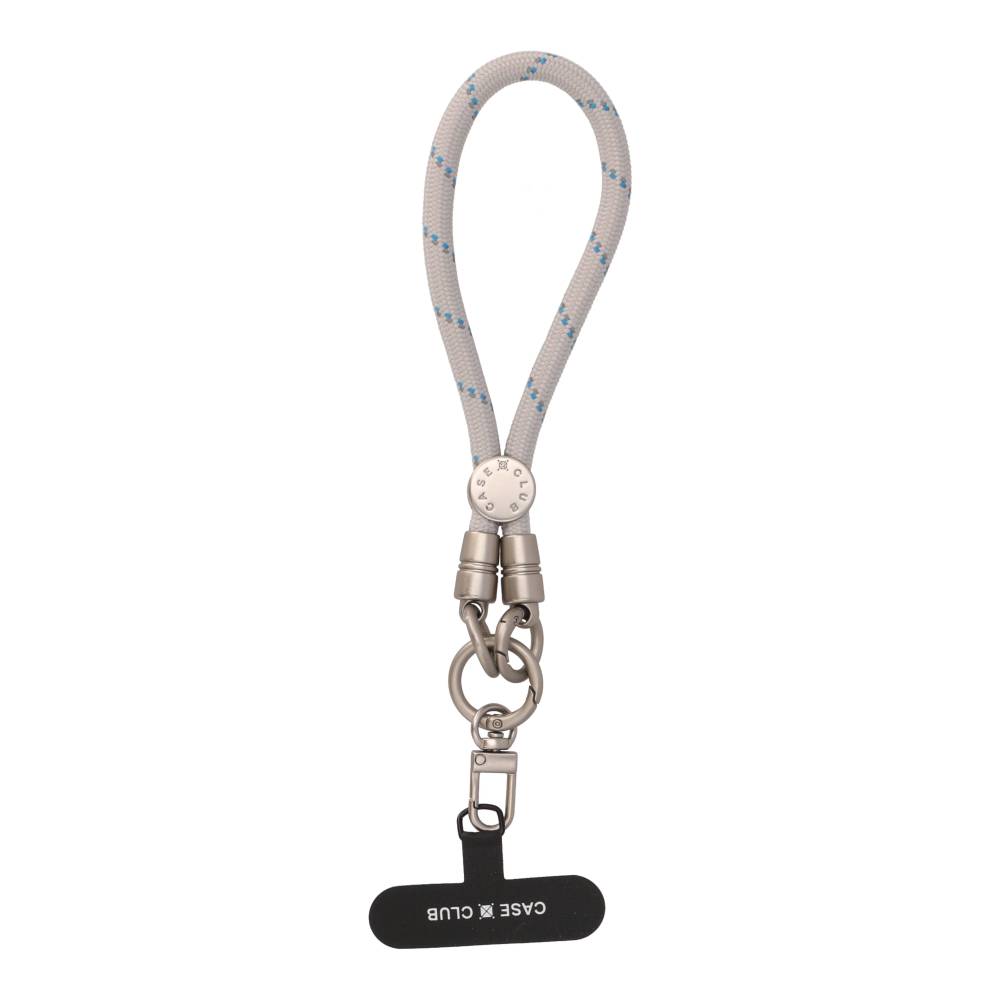 cloudy grey rope wrist strap
